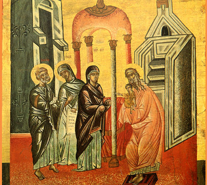 أيقونة دخول السيّد إلى الهيكل – الايقونة وشرحها