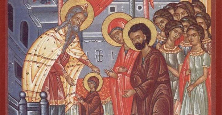 أيقونة دخول السيدة إلى الهيكل – الايقونة وشرحها