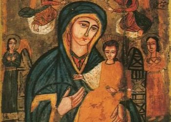 أيقونة تتويج السيدة العذراء (قبطية) – الايقونة وشرحها