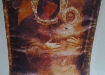 أيقونة القديس لوقا الإنجيلي على جلد النعام للعذراء مريم – تاريخ الايقونة