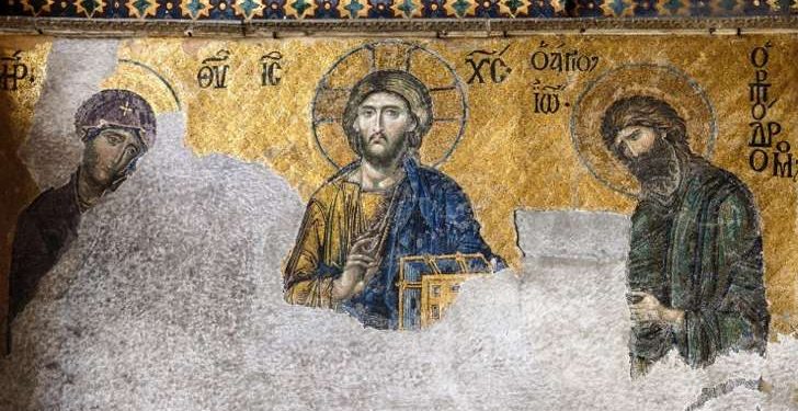 أيقونَةُ الشفاعَة والتَضَرُّع (بيزنطية) – الايقونة وشرحها