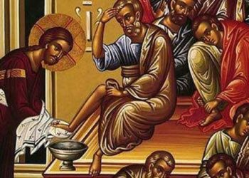 أيقونة غسل الأرجل – الايقونة وشرحها