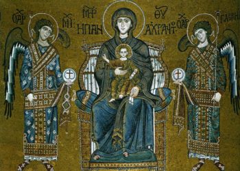 أيقونة والدة الإله على العرش – تاريخ الايقونة