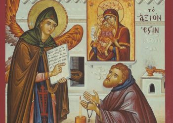 أيقونة بواجب الاستئهال † عيد جامع لوالدة الإله في ذكرى إظهار نشيد “أكسيون أستين”