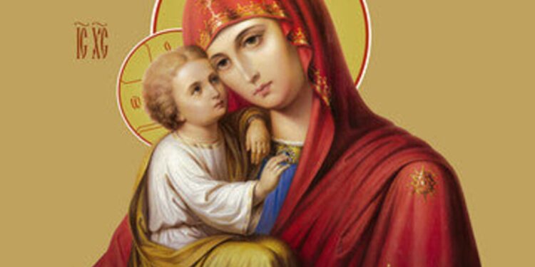 أيقونة ذات الرداء الأحمر للسيدة العذراء سبب إيمان الكثيرين بالمسيح