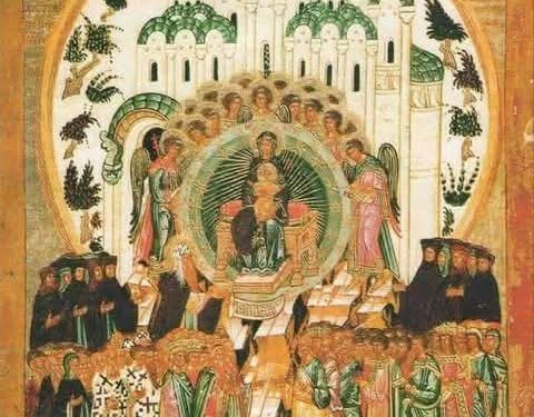 أيقونة: إن البرايا بأسرها … ترتيلة القديس يوحنا الدمشقي – تاريخ الايقونة