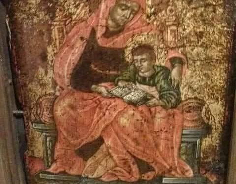 أيقونة نادرة لوالدة الاله تقرأ للمسيح – الايقونة وشرحها