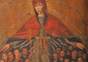 أيقونة الحماية المقدسة للعذراء مريم – الايقونة وشرحها