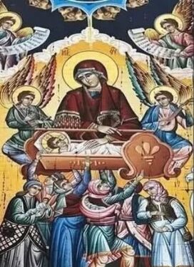 أيقونة السيدة مريم العذراء “حامية الأمهات والأطفال” – الايقونة وشرحها